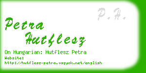 petra hutflesz business card